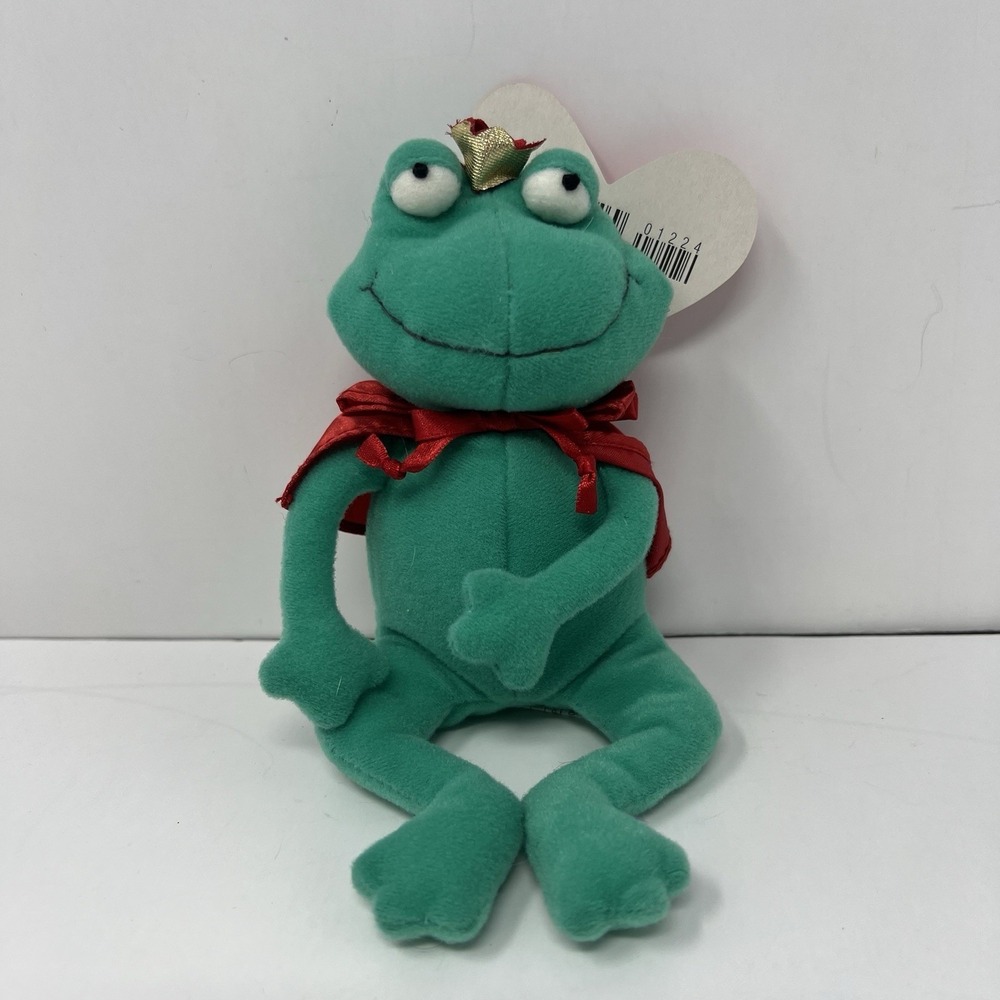 Hallmark Frog Prince Plush Sir Kiss A Lot Red Cape Stuffed Animal Toy 5"‎
